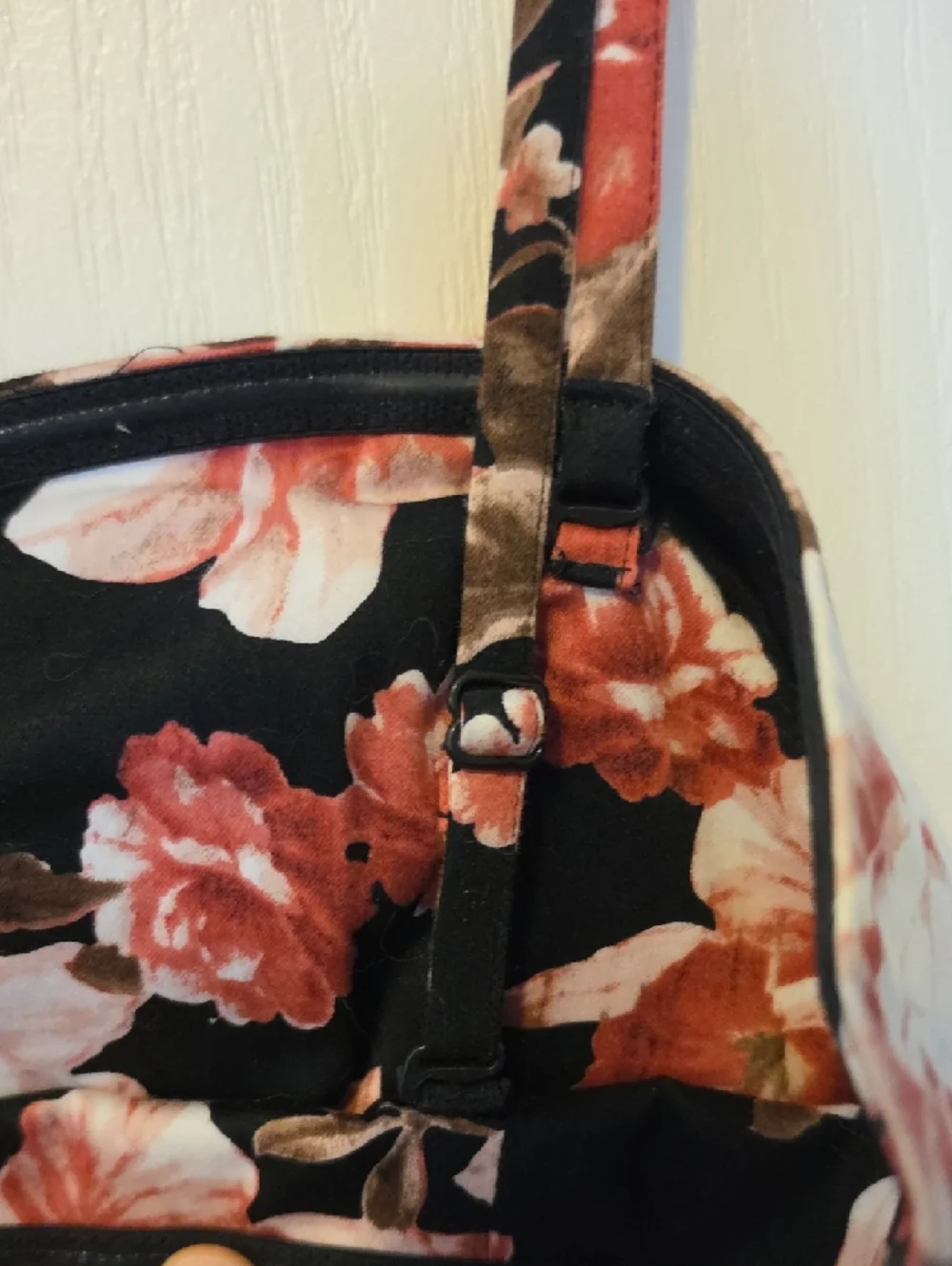 RW&CO. Black Floral Mini Dress with Pink & Brown Accents - Picture 7 of 7